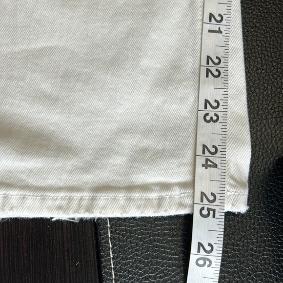 AGOLDE Riley Jean Crop White Button Fly High Rise Straight Jean Sz 32 - Picture 12 of 16